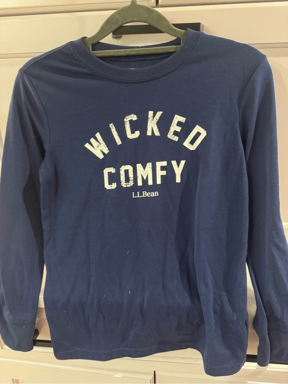 L.L. Bean Navy Long-Sleeve 'Wicked Comfy' Tee